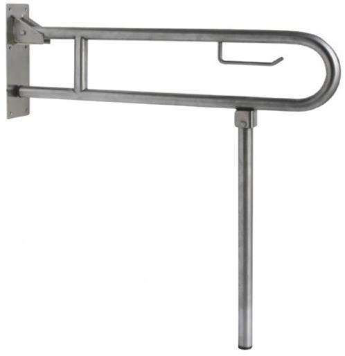 Nofer 15206 S Inox Swing Up Grab Bar With Leg Stainless Steel Satin